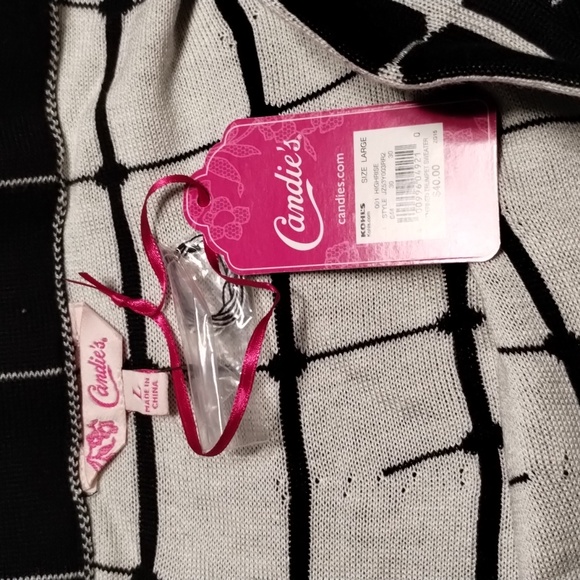 Candie’s Black & White Frilly Mini Skirt Womens Siz -Large New w/Tags 🔥🔥 - Picture 3 of 4